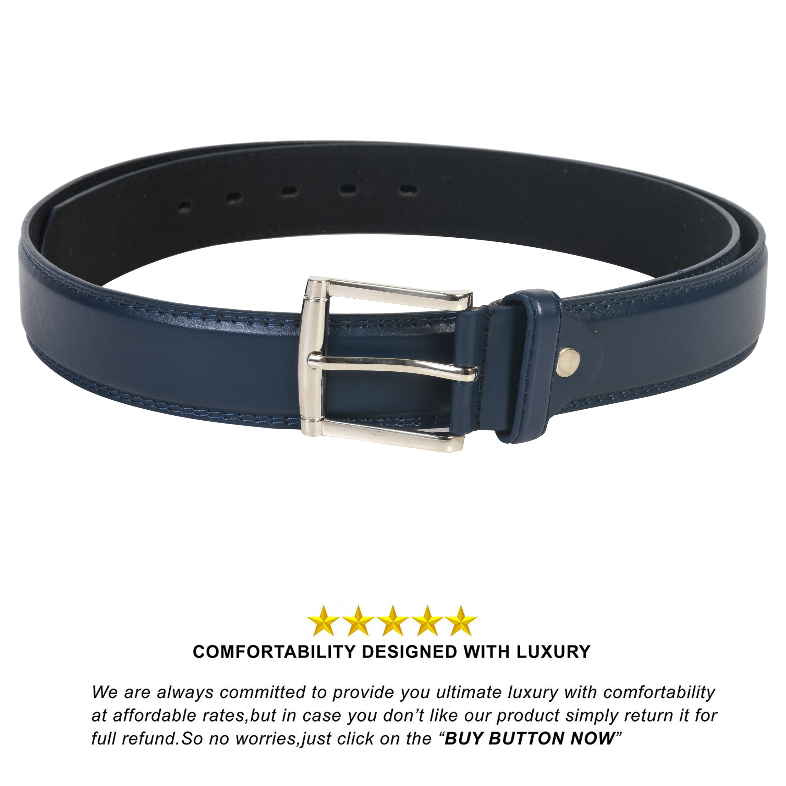 Leatherboss Genuine Leather Men Big and Tall Jeans Belt Size 46" 56