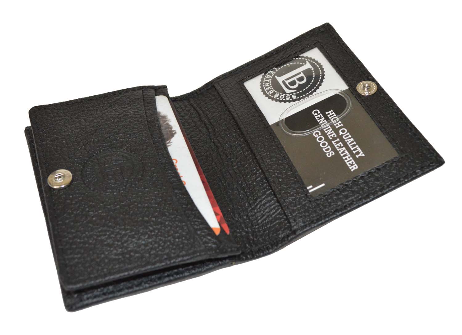 Porta Assegni E Carte Di Credito In Vera Pelle Leatherboss, Con
