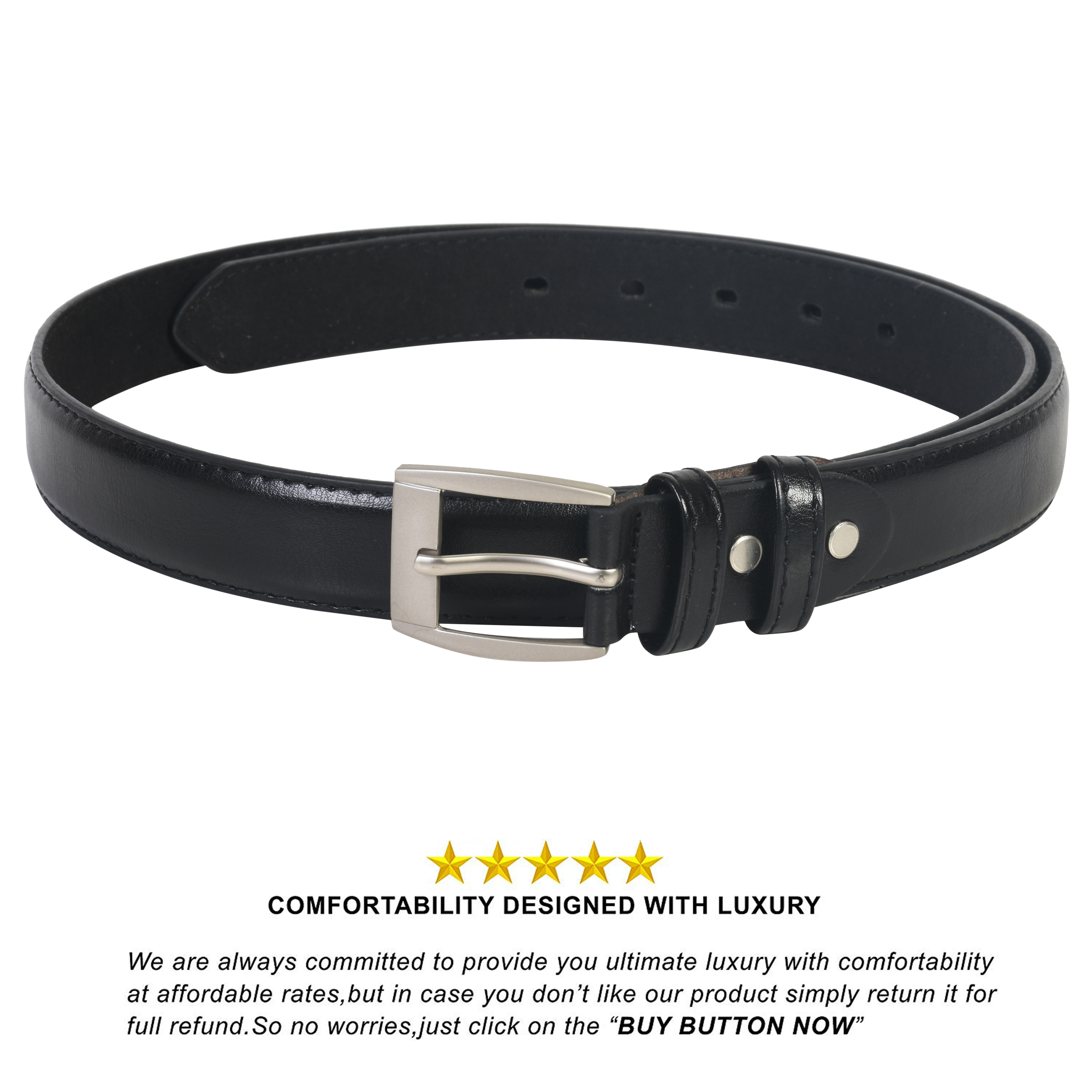 Leatherboss Leather Men Size SXL Stylish Casual Buckle Dress Belt