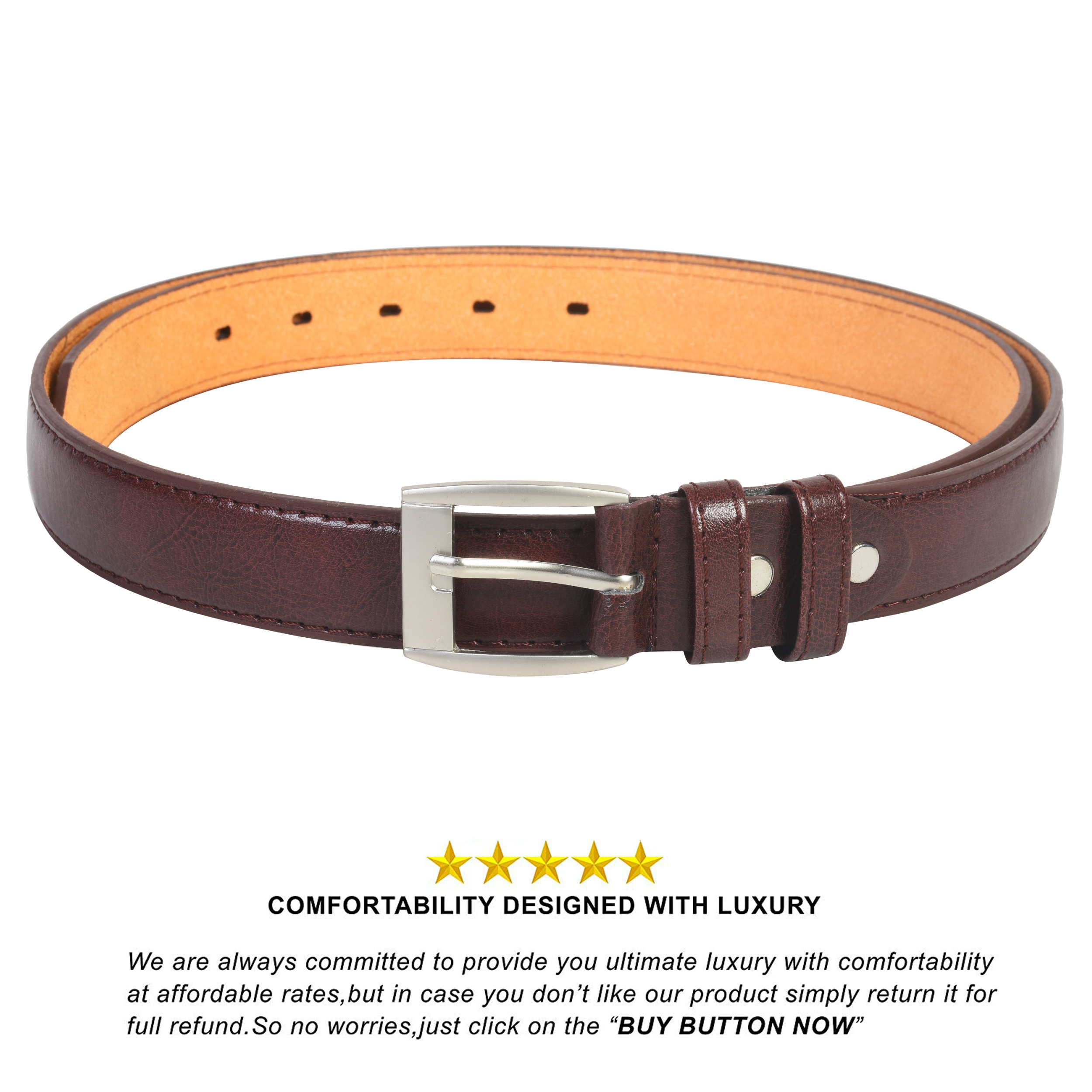 Leatherboss Genuine Leather Men Dress Belts Set of 2 (Black & Brown) eBay
