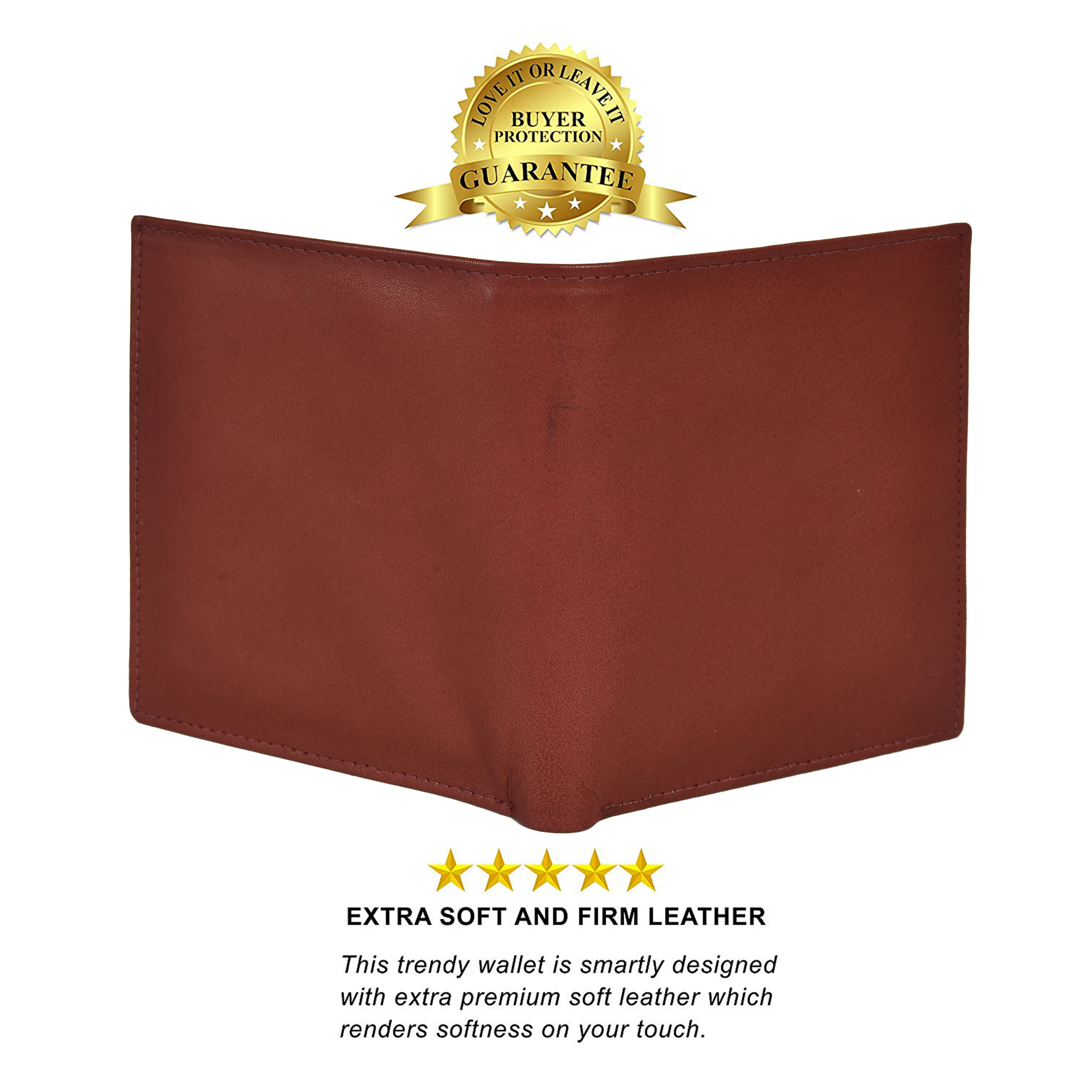 Style N Craft 391002 Slim Bifold Hipster Leather Wallet In Dark Brown - Foto 8